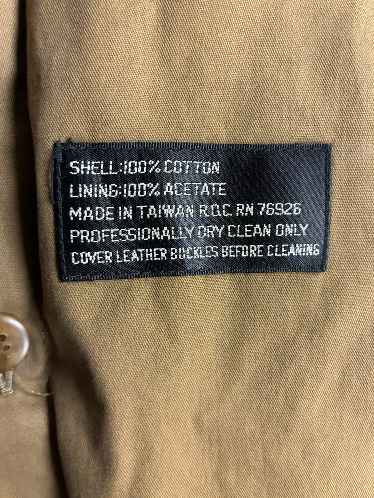 Kenneth Barnard Dbl Breasted Trench Rain Coat Mens 42L Beige Vtg Belted  w Liner image 3