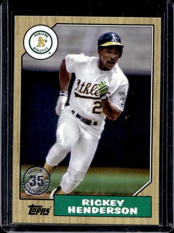 2022 Topps Rickey Henderson 1987 35th Anniversary Series One #T87-84