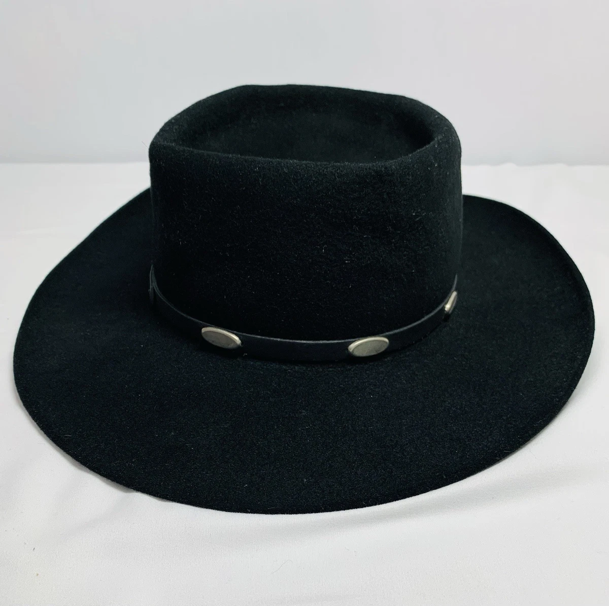Stetson Vintage Western Ladies Hat Black Wool Felt The Broadway Hollywood CA Stetson Black Hats for Women for sale | eBay main image 3