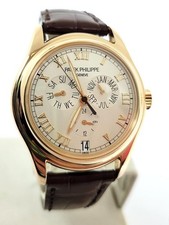 Mens 18k Rose PATEK PHILIPPE Annual Calendar 37 mm Watch Ref 5035R-001* EXLNT