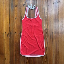 Urban Outfitters Selena Terrycloth Mini Dress in Red XS
