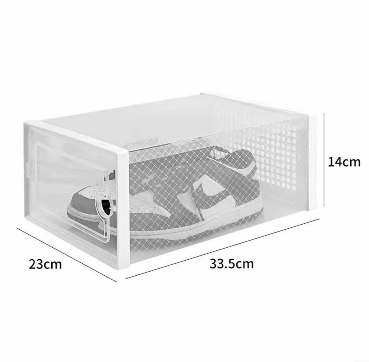 Ergocar Scatole Porta Scarpe Trasparenti Impilabili - Organizer Per Armadio Con Coperchio, Antipolvere E Resistente, Pratico Contenitore Per Scarpe E Accessori