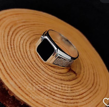 Black Onyx Gemstone 925 Sterling Silver New Design Jewellery Ring All Size