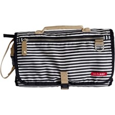 Skip Hop Pronto Signature Portable Changing Mat  Clutch Black Stripe
