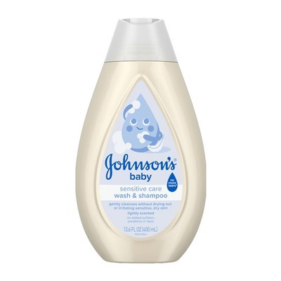 Johnson's Sensitive Care Baby Wash & Shampoo, Daily Moisturizing 2in1 Baby Wa...