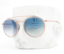 Ray-Ban Sunglasses Copper Rose Gold Blue Glass RB 3647-N 9068/3F 51mm with Case