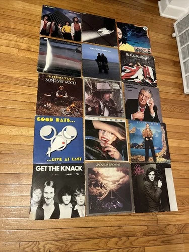 Lot Of 15 Classic Rock Records Albums  The Who Bob Dyan & More See Pics