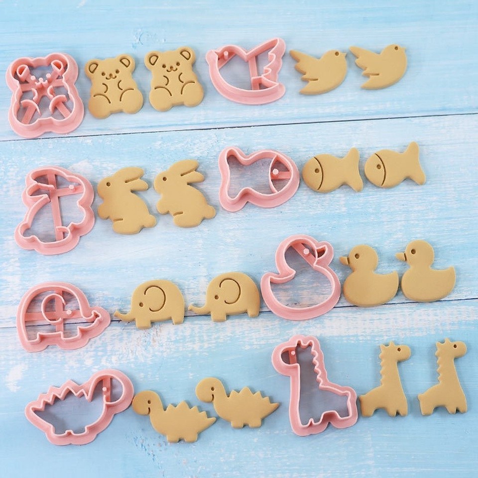 8 Piece Pink Animal Cookie Set PP Material for Homemade Biscuits | eBay UK
