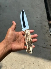 Hand Crafted Puma Buffalo Hunter Stag German 1095 Steel Knife W/Sheath