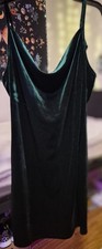 Women  s Green Full Slip Adjustable Straps Solid XL Plus Polyester/Elastane