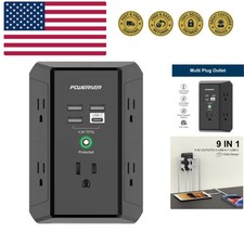 Multi Outlet Extender Surge Protector - Multi Plug Wall Outlet with 5 AC Outl...