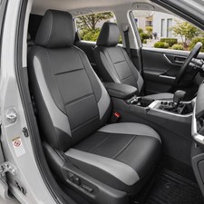 Dodge Ram 1500 2500 3500 Black Gray Custom Front Seat Covers 2003-2026 Truck