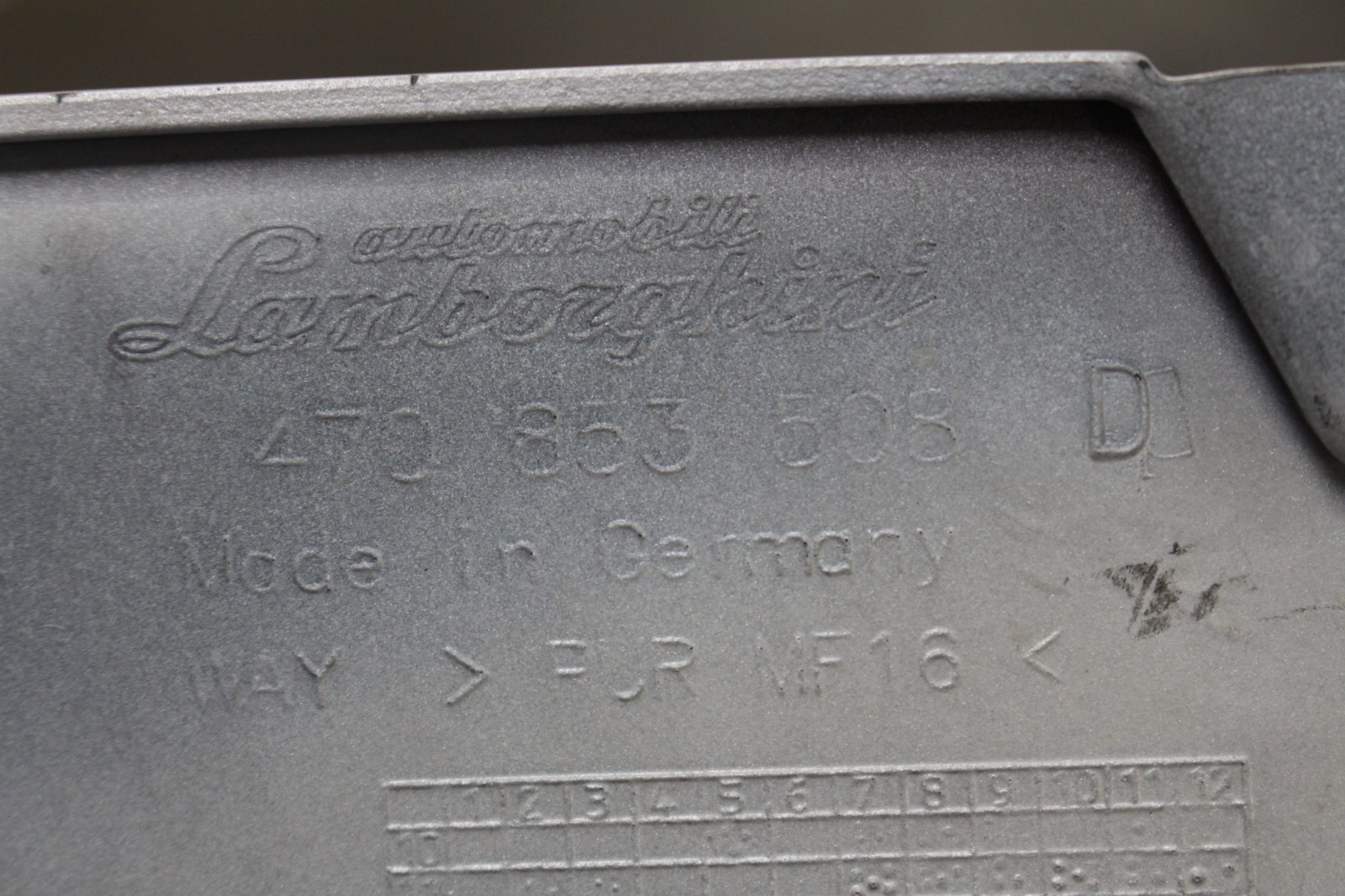Lamborghini Aventador, RH, Right, Quarter Panel Side Cover, Used, P/N 470853508D