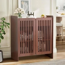 Kitchen Storage Cabinet, 2 Doors Sideboard Buffet Cabinet with Drawer & Shelf