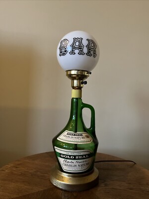 Vintage Handmade Wine Bottle Electric Table Lamp Charles Fournier