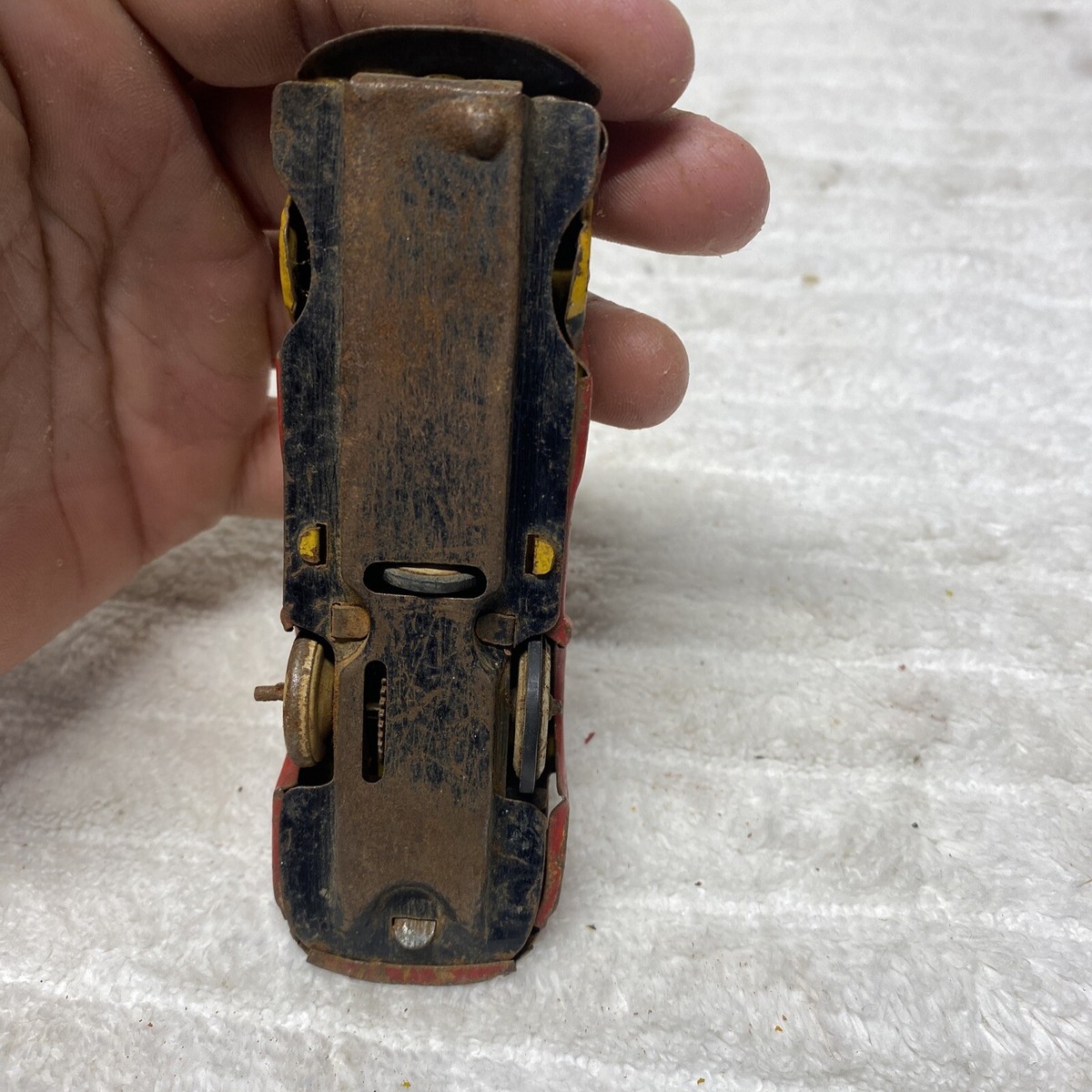 1940'S MARX TIN WINDUP TRICKY TAXI RED & YELLOW WORKING | eBay