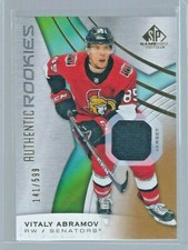 2019-20 SP Game Used Vitaly Abramov #116 Rookie Jersey /599 Ottawa Senators