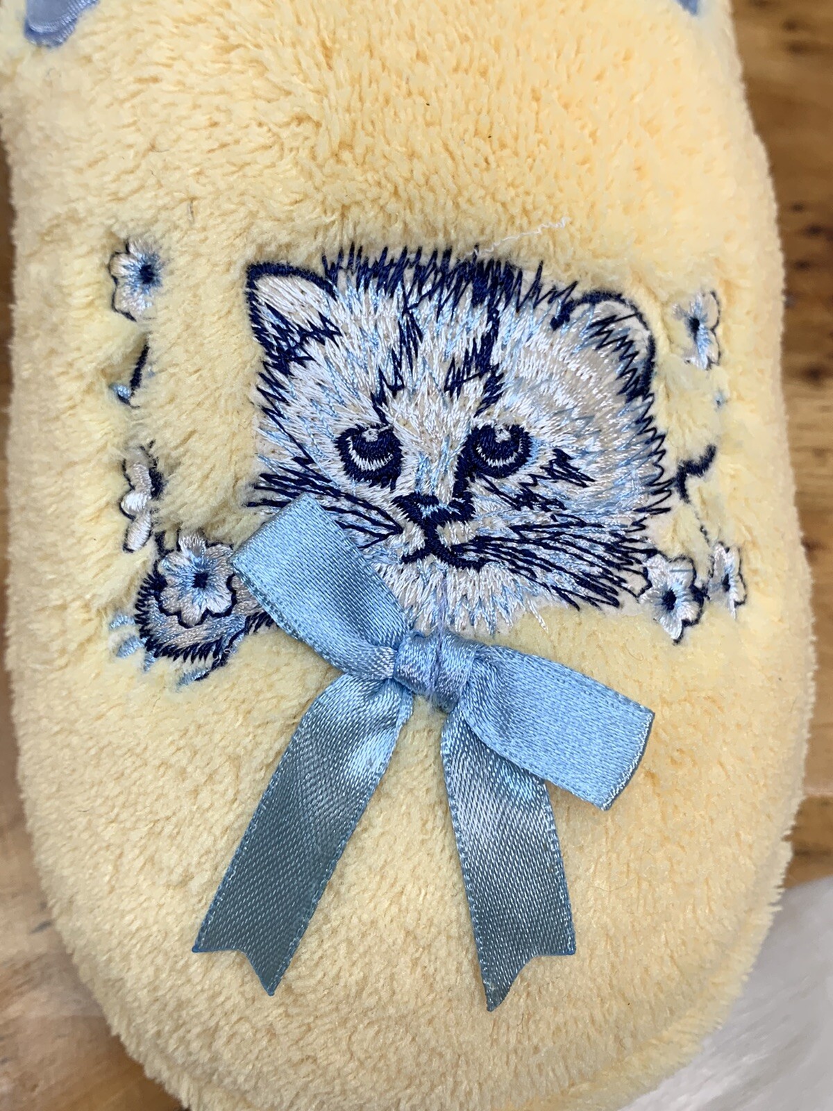 PANTOFOLA D’ORO Pantofole da casa in tessuto Terry giallo blu gattino Wm's taglia small 5 7