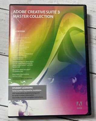 Adobe Creative Suite 3 Master Collection Macintosh With Serial Numbers