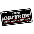 1978 Corvette 25th Anniversary Muscle Car Aluminum License Plate Sign