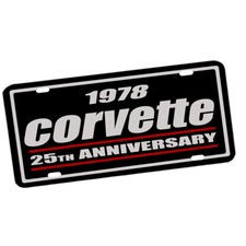1978 Corvette 25th Anniversary Muscle Car Aluminum License Plate Sign