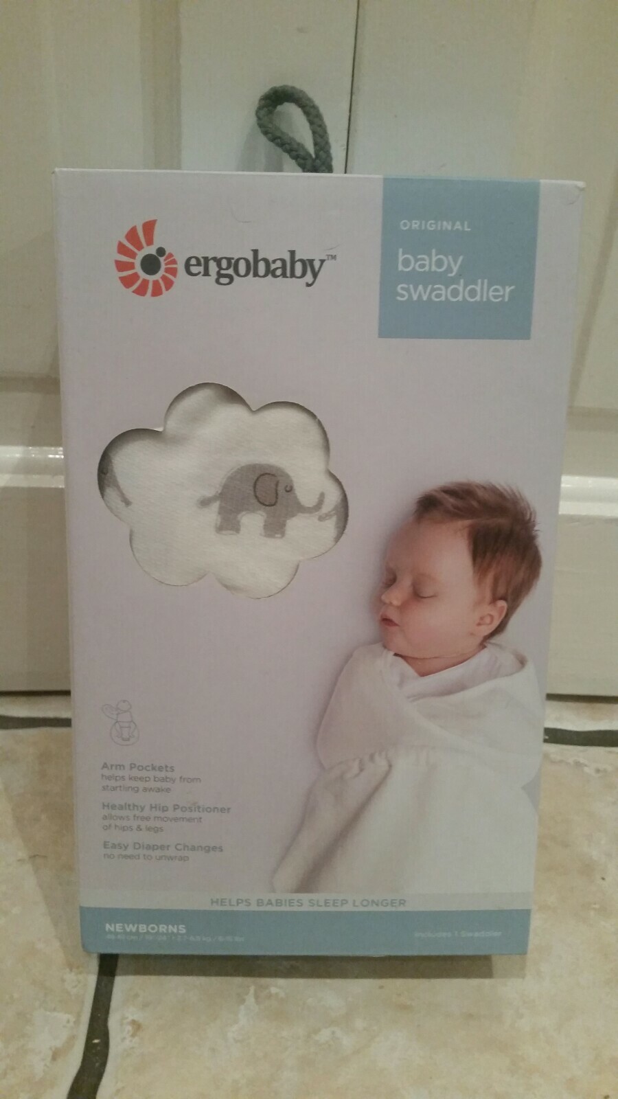 Jojo Maman Bebe Unisex Ergobaby Swaddler Elephant Print Swaddle Blanket New Ebay