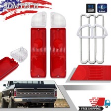 Pair Tail Light Lamp Reverse Lenses For 1967-72 Chevy Gmc Pickup Truck