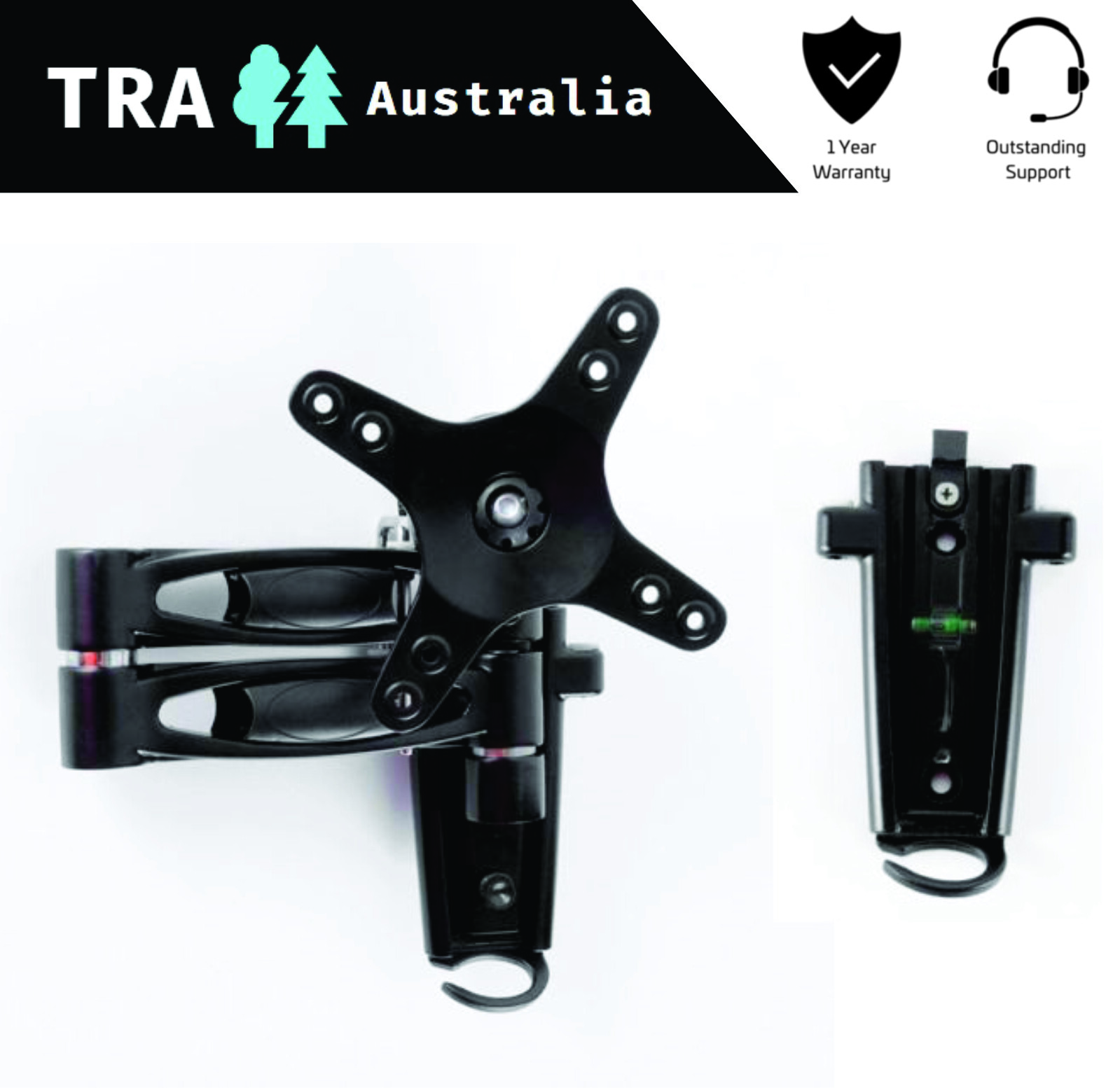 TRA DUAL arm LCD TV bracket with 2 mounting brackets Caravan RV Parts