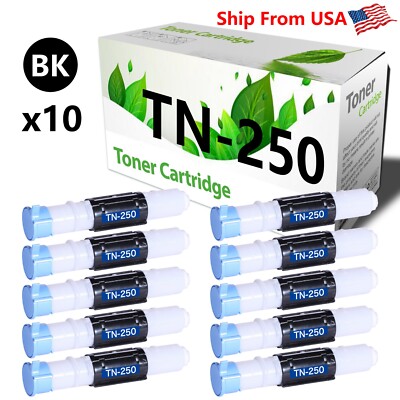 10PK TN250 TN-250 Toner Cartridge for DCP-1000 Fax-8000P 8050P Printer