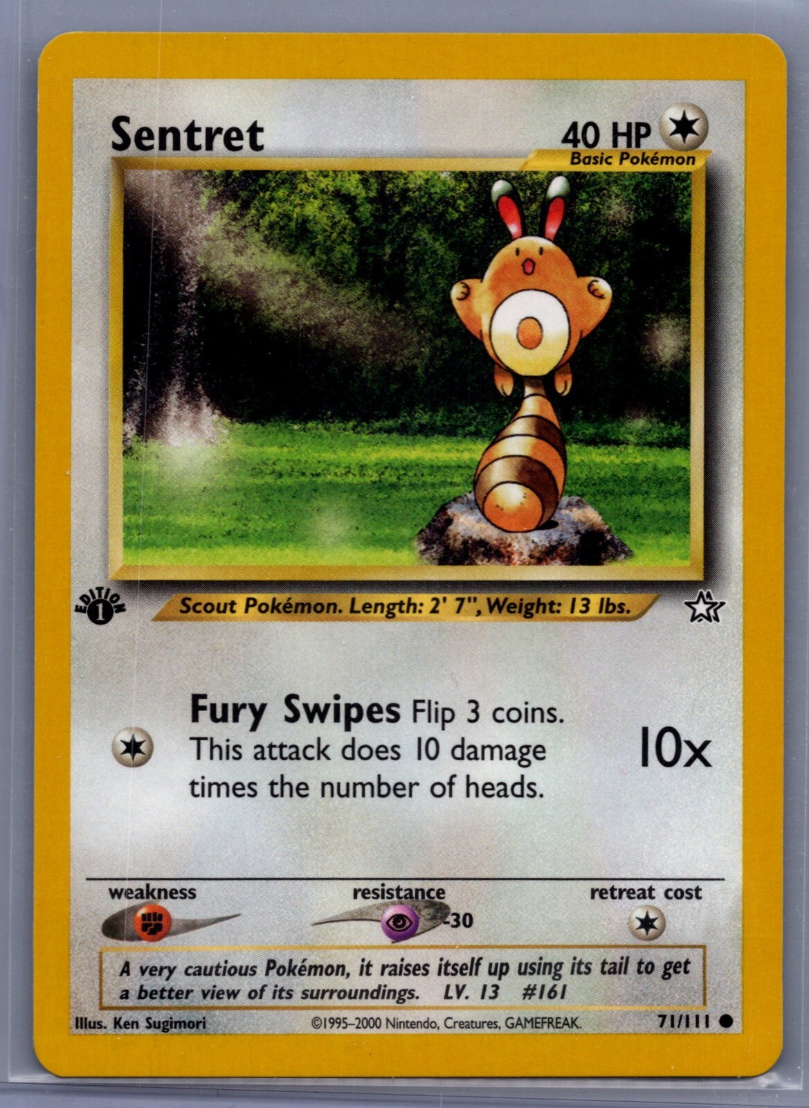 Pokémon TCG Sentret Neo Genesis 71 Regular 1st Edition Common WOTC TCG NM
