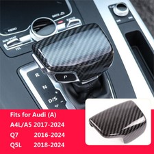 Carbon Fiber Texture Center Gear Shift Knob Cover For Audi A4 A5 S4 S5 2017-2025
