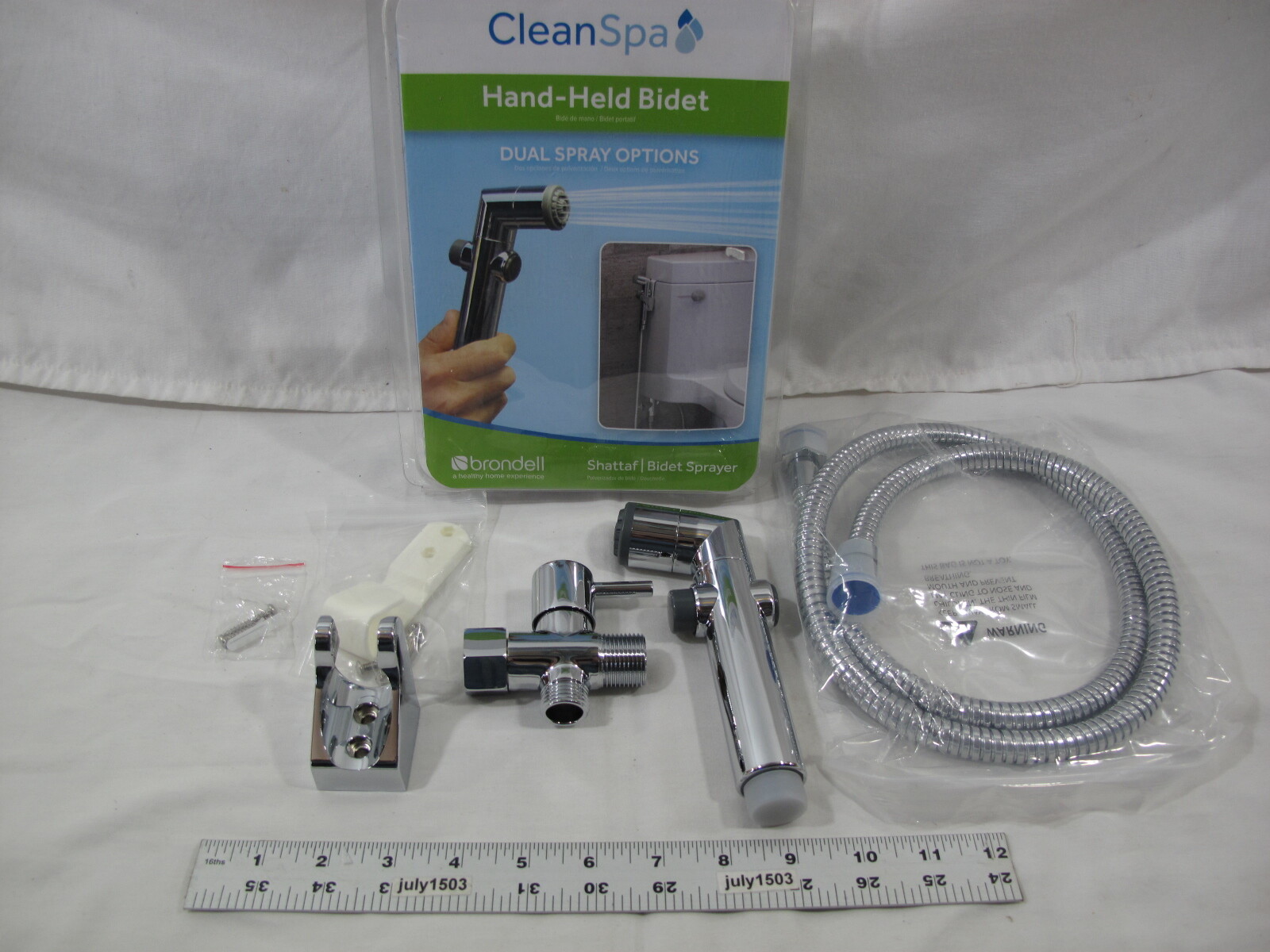 (1) NEW Brondell CleanSpa Hand Held Bidet Dual Spray CHROME 