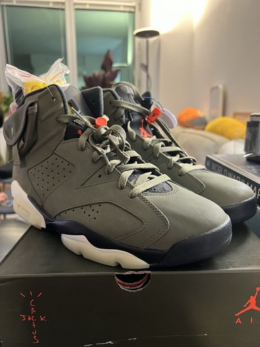 2019 DS Nike Air Jordan VI 6 Travis Scott Cactus Jack OLIVE TS Sz 9.5 CN084 200