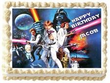 STAR WARS Party Edible cake topper image