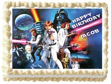STAR WARS Party Edible cake topper image
