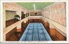 Washington, D.C. Postcard AMBASSADOR HOTEL "Swimming Pool" Kropp Linen c1940s