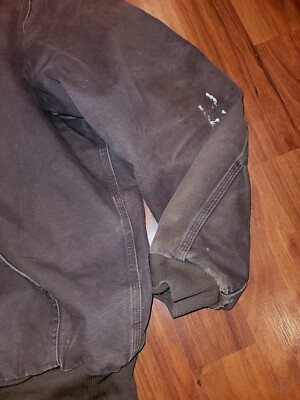 VTG Carhartt J25 DKB Mens XL-Tall Sandstone Hooded Work Duck VTG Carhartt J25 DKB Mens XL-Tall Sandstone Hooded Work Duck
