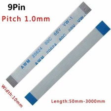 FFC/FPC 20624 Flexible Flat Cable Pitch 1.0mm 9-Pin 9P 50mm-3000mm Width: 10mm 
