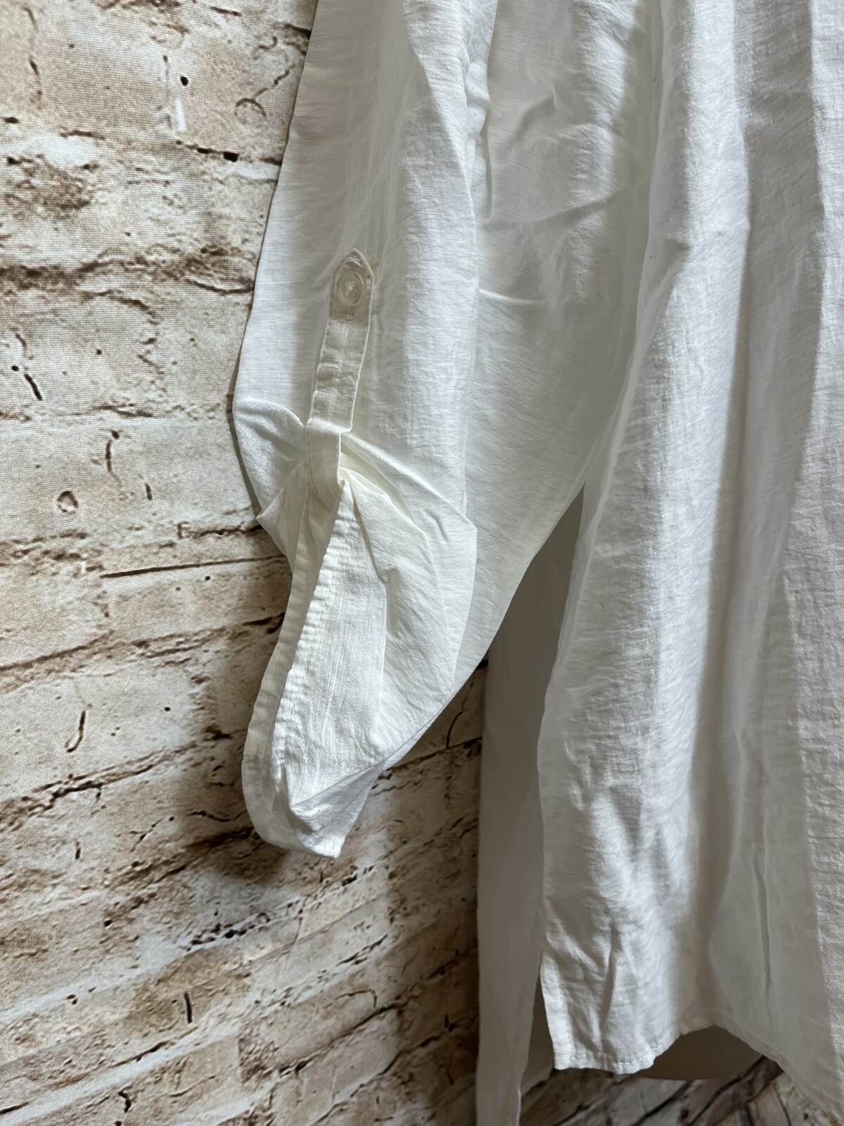 Chicos White Lightweight Button Front Artistic As… - image 4