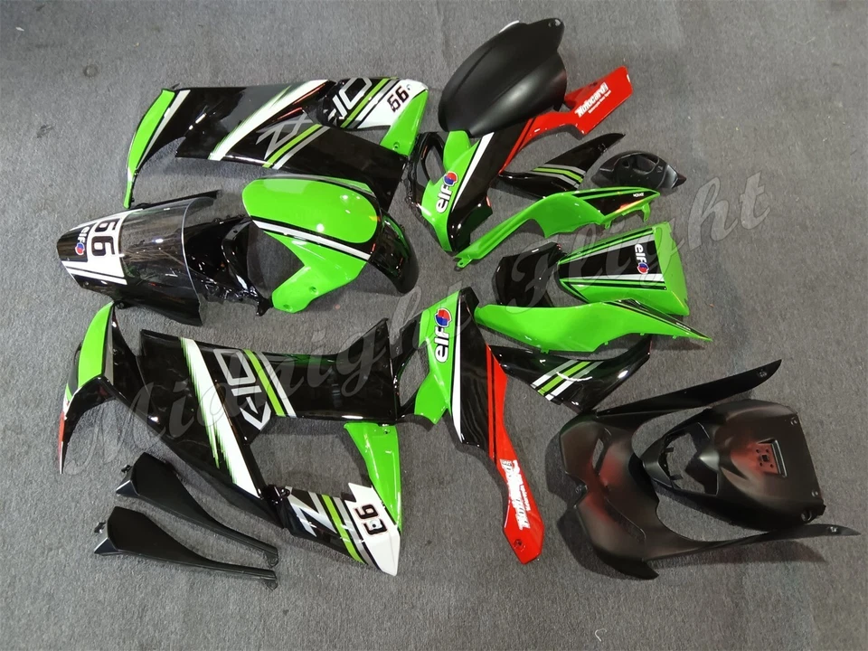 Kit de carenado para Kawasaki Ninja ZX10R 2008 2009 2010 carrocería ABS verde negro rojo Foto 3 de 4