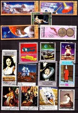 Pim457 YEMEN : conquête de l'espace,portraits,Général DE GAULLE,scènes diverses