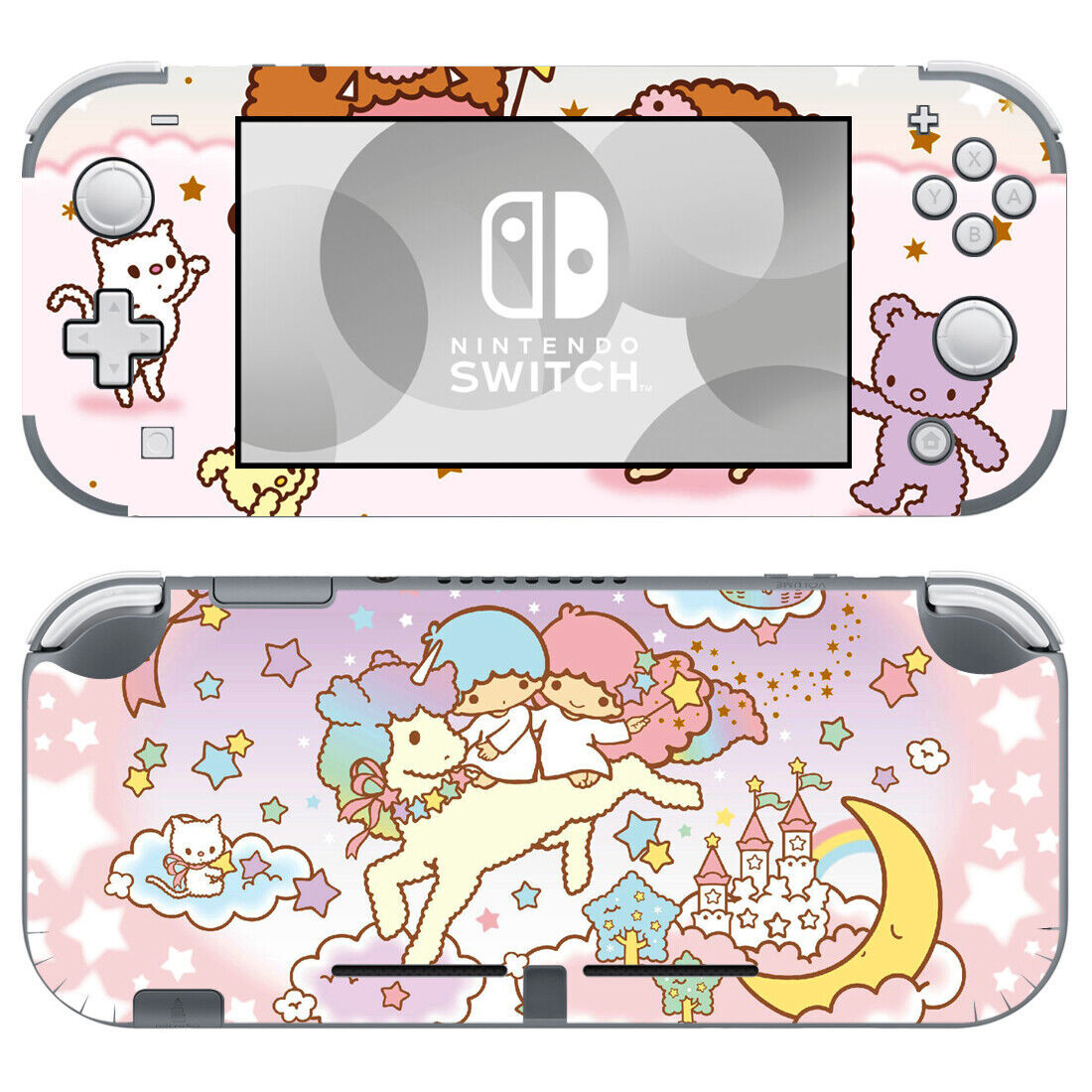 Nintendo Switch Lite Skin Decals Sticker Cover Lite Little Twin Stars Cute Horse