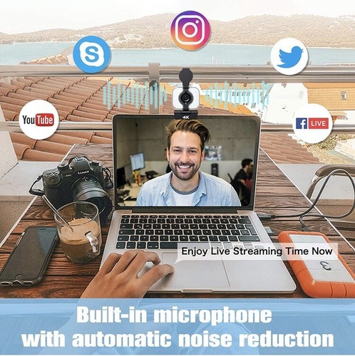 4K Ultra HD Webcam USB Plug & Play 25FPS Resolution With Microphone - 第 6/7 張圖片