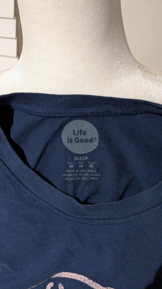 T-shirt Manches Longues Life Is Good Homme Randonnée Marron Taille 2XL Neuf
