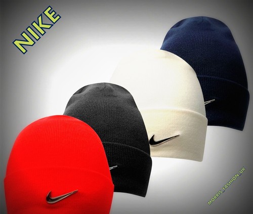 Da Uomo Nike Swoosh elegante Risvolto Stile Cappello Invernale Beanie  Headwear NUOVO CON ETICHETTA | eBay