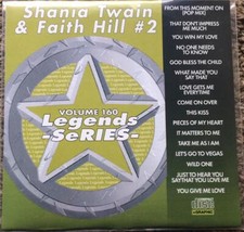 LEGENDS KARAOKE CDG SHANIA TWAIN  FAITH HILL 1990'S COUNTRY 160 16 SONGS cd