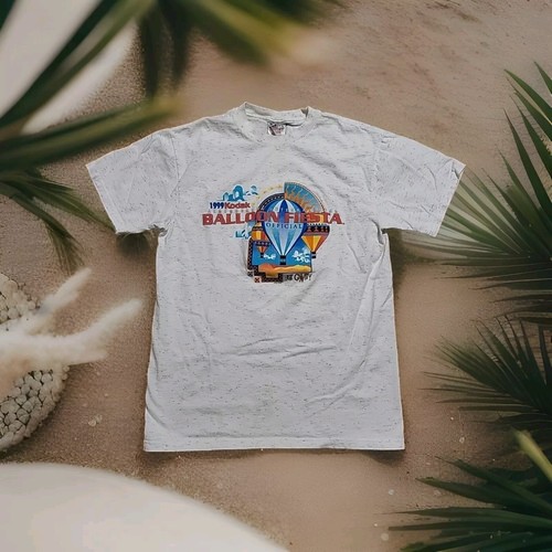 T-shirt girocollo vintage Int'l Balloon Fiesta '99 Albuquerque N.M. Kodak Oneita Med - Foto 2 di 13
