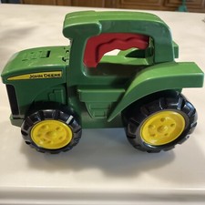 John Deere Toy Tractor Handled Flashlight With Sound. Carry Or Roll. Preowned