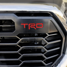 Vinyl Matte Red Trd Upper Front Grille Letters For Tundra 2022 2023 2024 2025