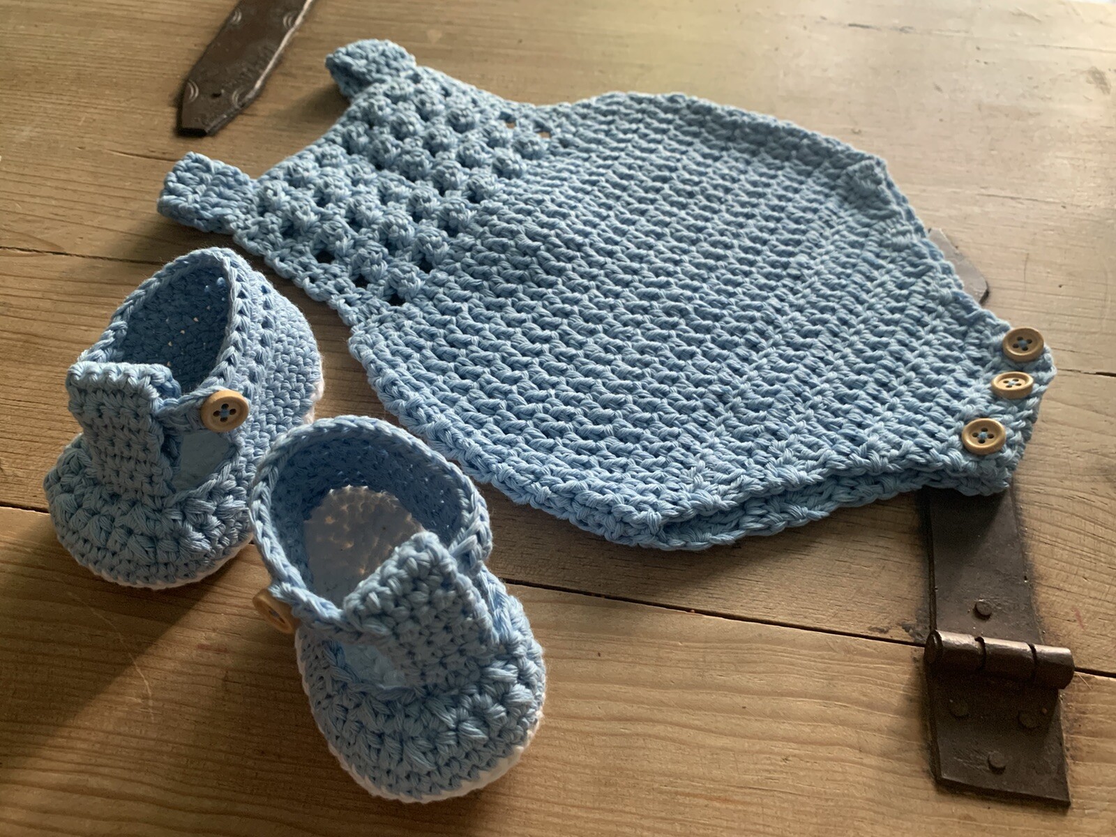 Conjunto Bebe Body Patucos Primera Puesta Nuevo Crochet Ajuar Bebé